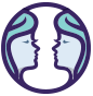 Gemini gemini zodiac sign circular icon