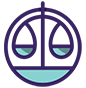 Libra libra zodiac sign circular icon